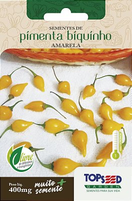 60 Sementes de Pimenta Biquinho Amarela