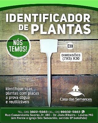 Identificador De Plantas 30 cm 1000 (mil) unidades Etiqueta Identificação Marcadores Plantas Vasos