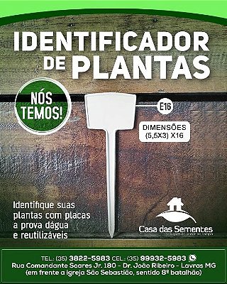 Identificador De Plantas 16cm (2000unidades) Etiqueta Plantas