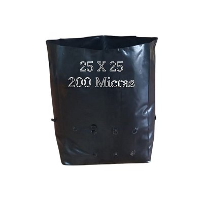 Saco Saquinho Plástico Para Mudas - 25 X 25 100 Un