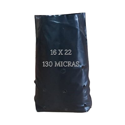 Saco Saquinho Plástico Para Mudas - 16 X 22 400 Un