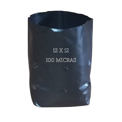Saco Saquinho Plástico Para Mudas - 12 X 12 1000 Un