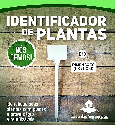 Identificador De Plantas 40 cm (50und) E40 unidades Etiqueta Identificação Marcadores Plantas Vasos