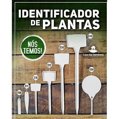 Etiqueta Placa Plaquinha de Identificação de Plantas