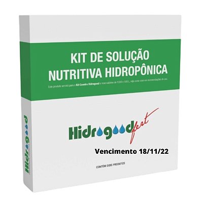 Kit de Nutrientes Fertiirrigação para 1000L Vencimento 18/11/2022