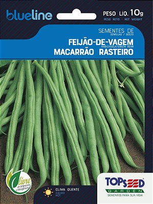 Semente de Feijão-de-Vagem Macarrão Rasteiro - Envelope 10g