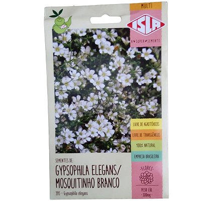 Semente de Flor Gypsophila Elegans / Mosquitinho Branco 1g - Isla