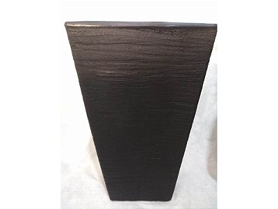 Vaso Quadrado Grafiatto M 50cm Preto Polietileno