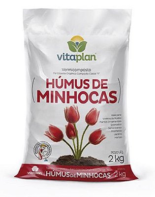 Húmus de minhoca Vermicomposto 2 Kg - Vitaplan