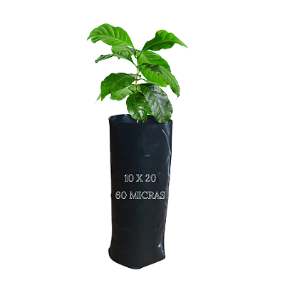 Saco para Mudas Pct (1000 Und) 10x20 Saco para Mudas plastico preto para fazer Produzir Mudas Plantas