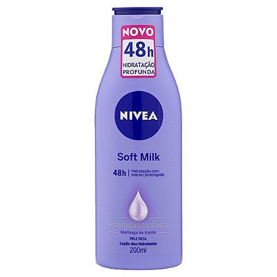 Loção Hidratante Nivea 200ml Soft Milk Pele Seca