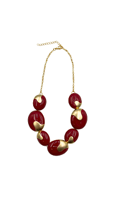 Colar Audaciosa Esmaltado Cherry/Cereja