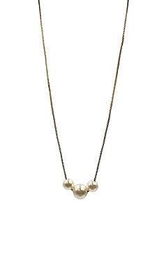 Colar 3 Pérolas Centrais