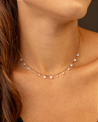 Choker Multi Cristais