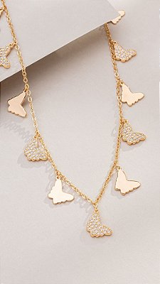 Colar Borboletas (semijoia)