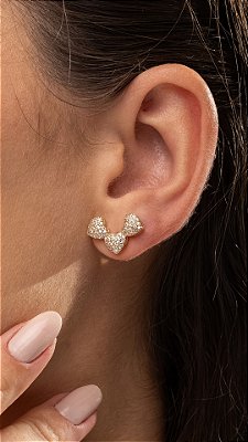 BRINCO 3 CORAÇÕES CRAVEJADOS SEMIJOIA