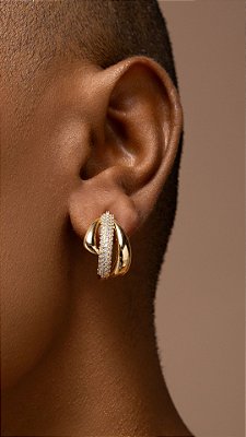 ARGOLA 3 GARRAS MEIO CRAVEJADO (SEMIJOIA)