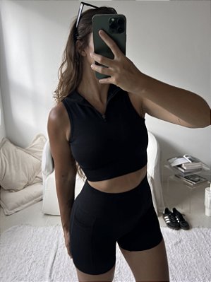Conjunto Seamless Short & Top Ziper