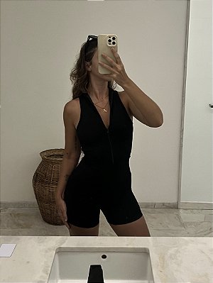 Macaquinho Seamless Ziper sem Manga