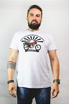 Camiseta Moto Honda - CG 125 - Branca - Coleção Vintage