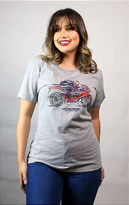 Camiseta Feminina Moto Honda - CBR Fireblade  Ilustração - Coleção Flagship
