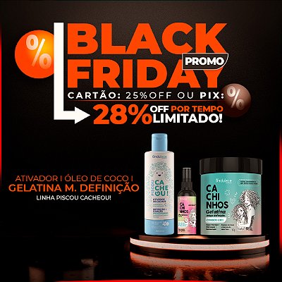 Combo Day After I Ativador de Cachos + Óleo de Coco + Gelatina Mega Definição Piscou Cacheou! (500g)