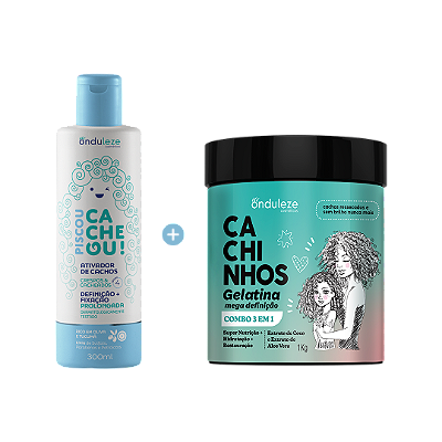 Combo Super Definição I Ativador de Cachos + Gelatina Mega Definição