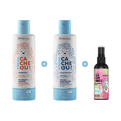 Combo Super Nutrição I Shampoo + Condicionador + Óleo de Coco Piscou Cacheou!