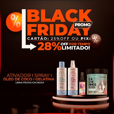 Combo Finalização I Ativador + Spray + Óleo de Coco + Gelatina Mega Definição (500g) Piscou Cacheou!