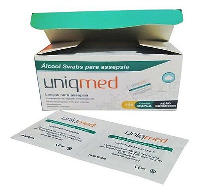 CAIXA GAZE EMBEBIDA C/ALCOOL C/100 UN UNIQMED