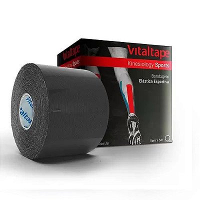 KINESIOLOGY SPORTS PRETA 5CM VITAL TAPE