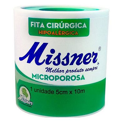 FITA MICROPOROSA MISSNER BRANCA  5CM x 10M