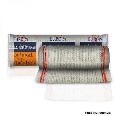 ATADURA CREPE 13 FIOS 12CM X 1,8M EUROPA