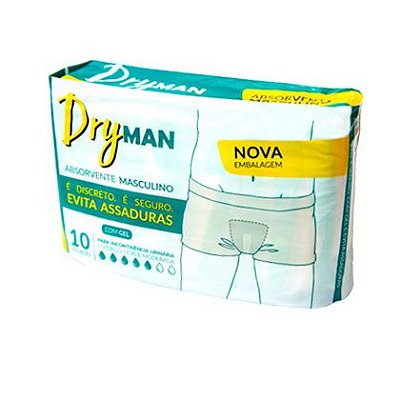 ABSORVENTE MASCULINO PCT 10 UN DRYMAN