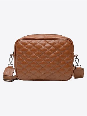 Bolsa wave caramelo com metais ônix