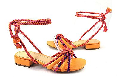 Sandália cordas laranja