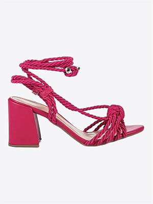 Sandália corda pink