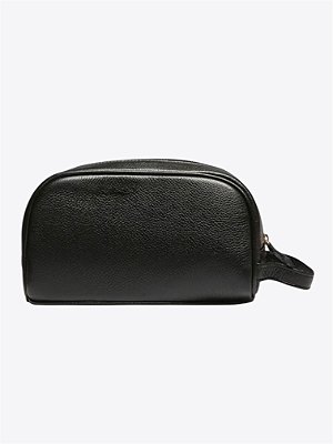 Necessaire em couro preta