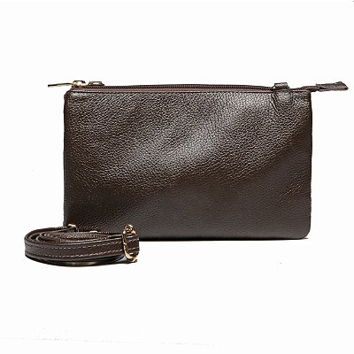 Bolsa Ava P couro café