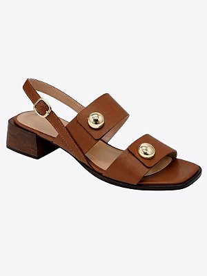 Sandália Botão Caramelo