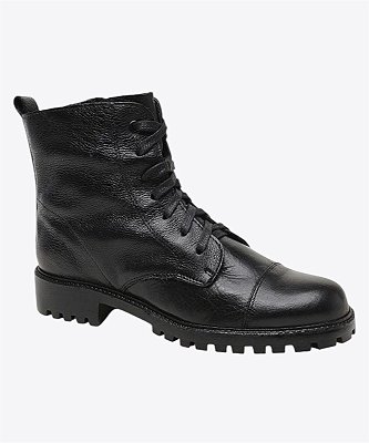 Bota coturno tratorado preto