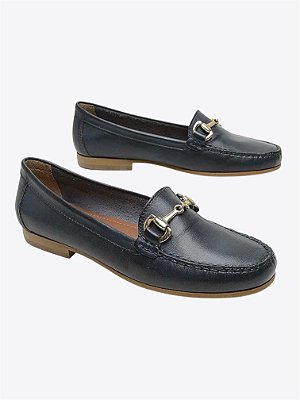 Mocassim clássico azul marinho