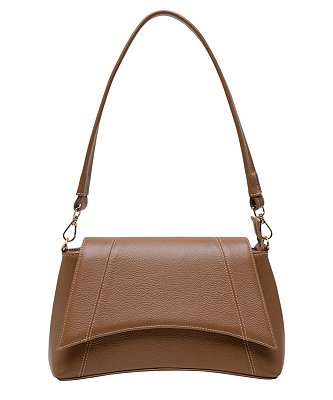 Bolsa estruturada curva caramelo