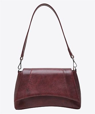Bolsa estruturada curva bordô