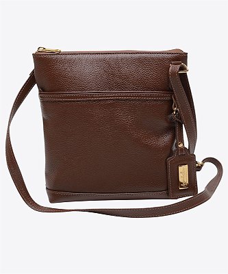 Bolsa capanga couro conhaque