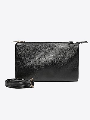 Bolsa Ava P couro preto