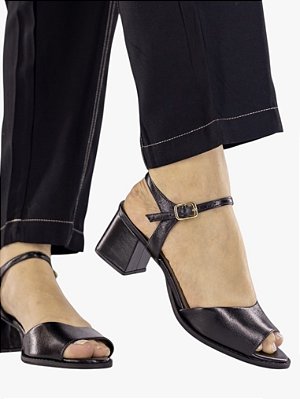 Sandália bloco preta