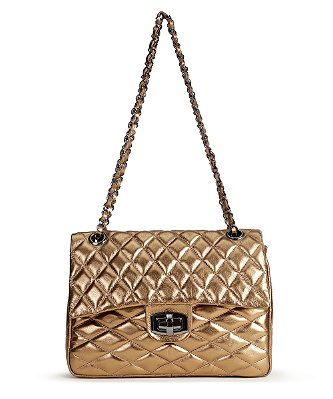 Bolsa chanel M couro cobre