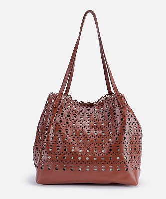 Bolsa Laser em couro Terracota