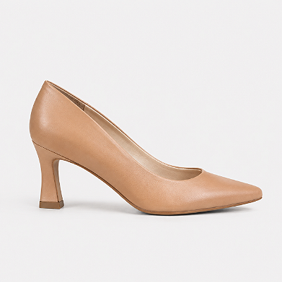 Scarpin salto taça nude